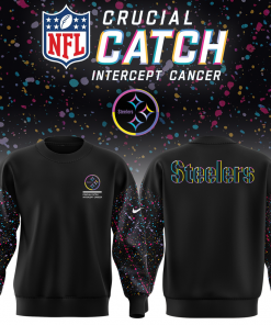 Men’s Nike Black Pittsburgh Steelers 2025 NFL Crucial Catch Club Pullover Sweatshirt