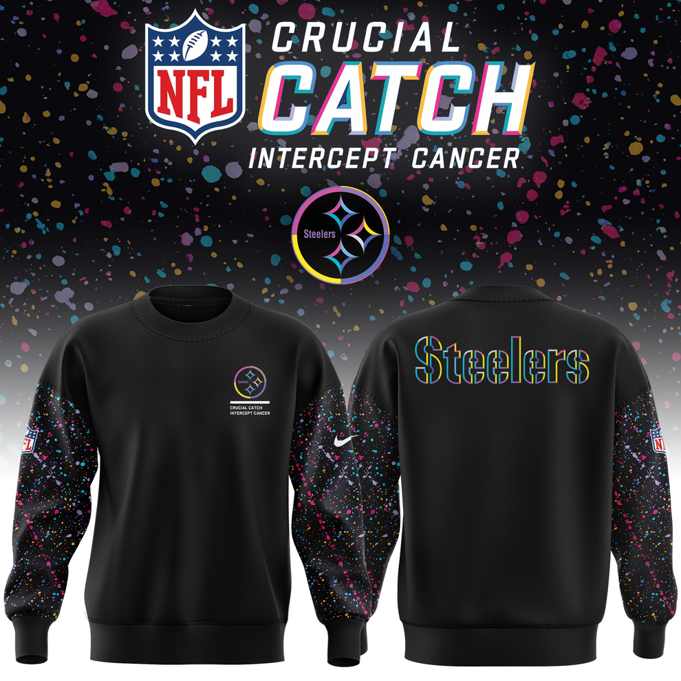 Men’s Nike Black Pittsburgh Steelers 2025 NFL Crucial Catch Club Pullover Sweatshirt Men’s Nike Black Pittsburgh Steelers 2025 NFL Crucial Catch Club Pullover Sweatshirt