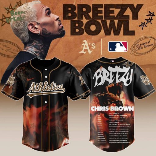 A t h l e t i c s x Chris Brown “Breezy Bowl XX Stadium World Tour” 2025 Jersey Editions Limited + Selling Out Fast