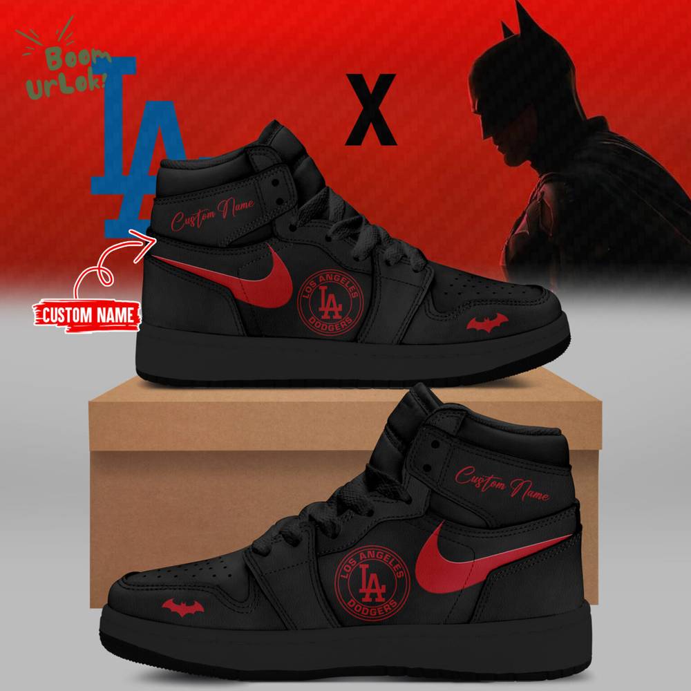 Batman x Dodgers Limited Edition AJ1 Custom Name Shoes Batman x Dodgers Limited Edition AJ1 Custom Name Shoes