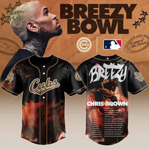 C Cubs x Chris Brown “Breezy Bowl XX Stadium World Tour” 2025 Jersey Editions Limited + Selling Out Fast