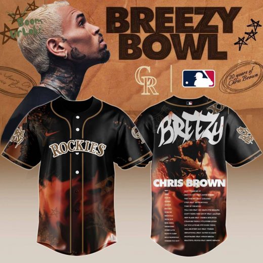 C Rockies x Chris Brown “Breezy Bowl XX Stadium World Tour” 2025 Jersey Editions Limited + Selling Out Fast