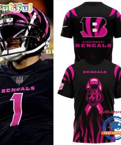Cincinnati Bengals Breast Cancer 2025 New Design T Shirt