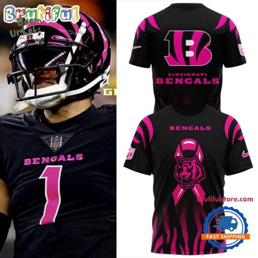 Cincinnati Bengals Breast Cancer 2025 New Design T Shirt