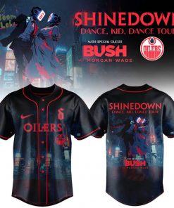 Edmonton Oilers x Shinedown DanceKidDance Tour Merch 2025 Black Jersey