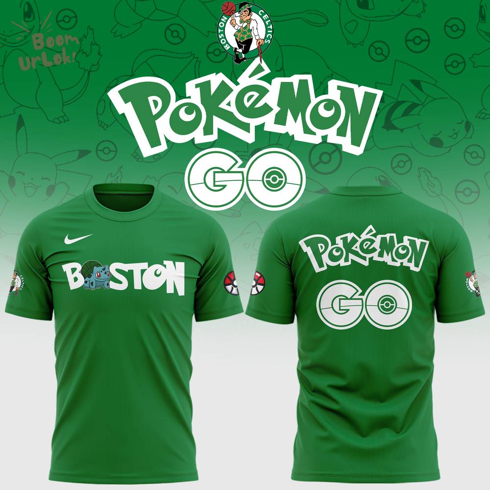 Exclusive Version Boston Celtics x Pokemon Tshirt 2025 Exclusive Version Boston Celtics x Pokemon Tshirt 2025
