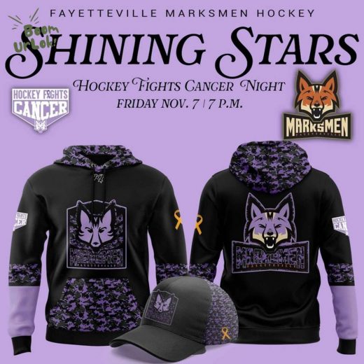 Fayetteville Marksmen x Hockey Fights Cancer Night 2025 Hoodie