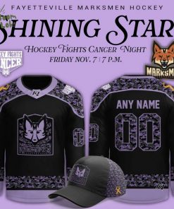 Fayetteville Marksmen x Hockey Fights Cancer Night 2025 Jerseys