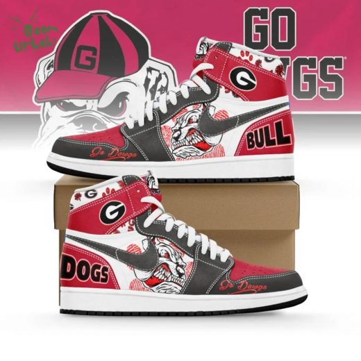 Georgia Bulldogs AJ1 High Sneakers Shoes For Men And Women