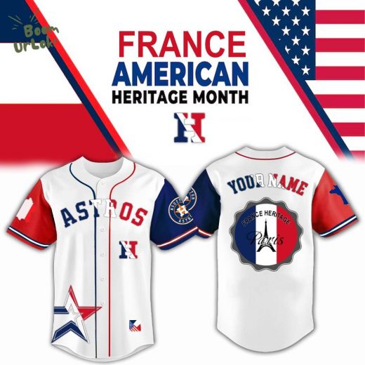 Houston Astros x France Heritage Month Edition-3D Baseball Jersey