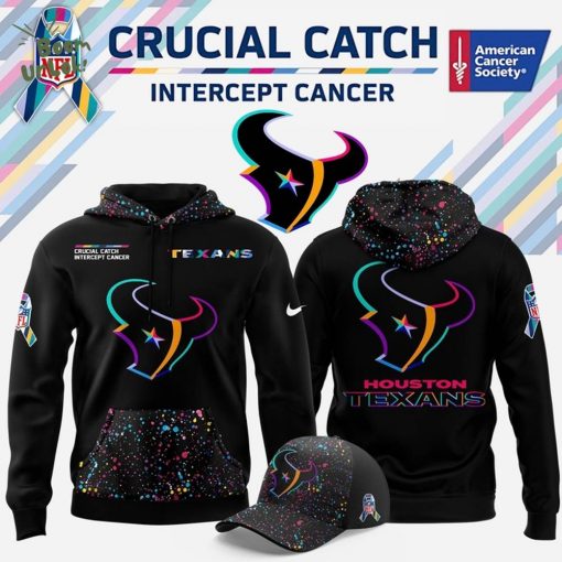 Houston Texans NFL Crucial Catch 2025 Hoodie Black