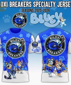 Limited Edition Biloxi Breakers x Bluey Day T-Shirt 2025