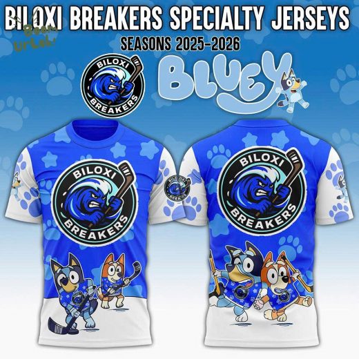 Limited Edition Biloxi Breakers x Bluey Day T-Shirt 2025