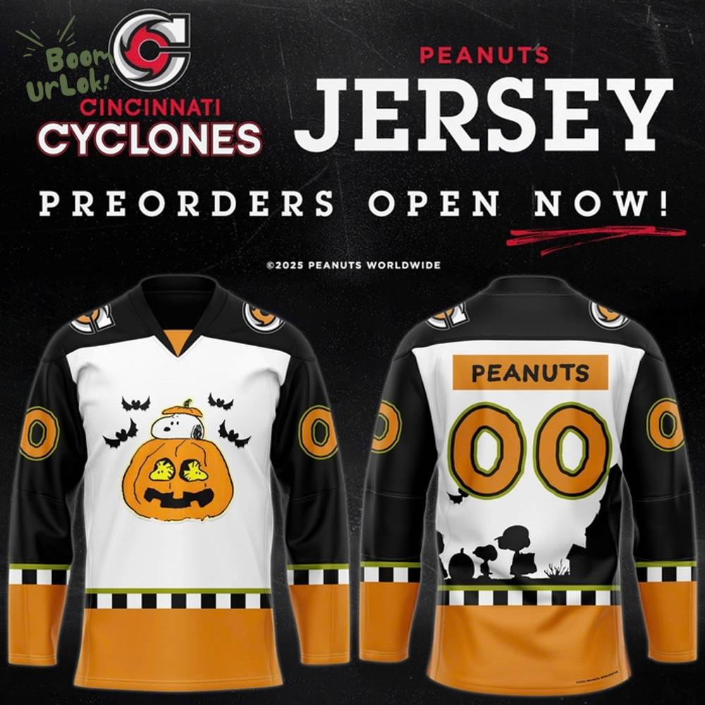 Limited Edition Cincinnati Cyclones X Peanuts 2025 Jersey Limited Edition Cincinnati Cyclones X Peanuts 2025 Jersey