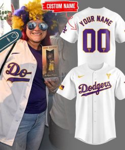 Limited Edition Dodgers Baseball Celebrating Kobe’s bobblehead night at Dodger Stadium W Custom Jersey