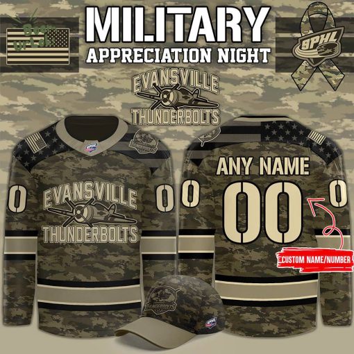 Limited Edition Evansville Thunderbolts x Military Night 2025