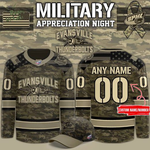 Limited Edition Evansville Thunderbolts x Military Night 2025
