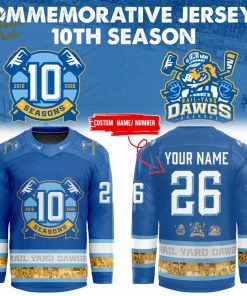 Limited Edition Rail Yard Dawgs x ” 10th Seasoon ” Jersey(blue) 2025