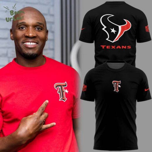 Limited Edition Texans Football T logo Black TShirt