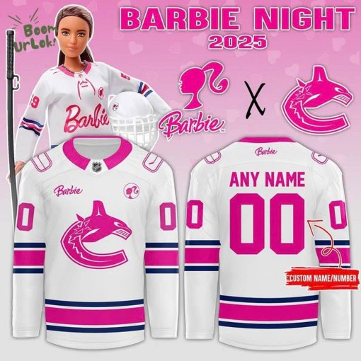 Limited Edition Vancouver Canucks x Barbie Night Jersey 2025