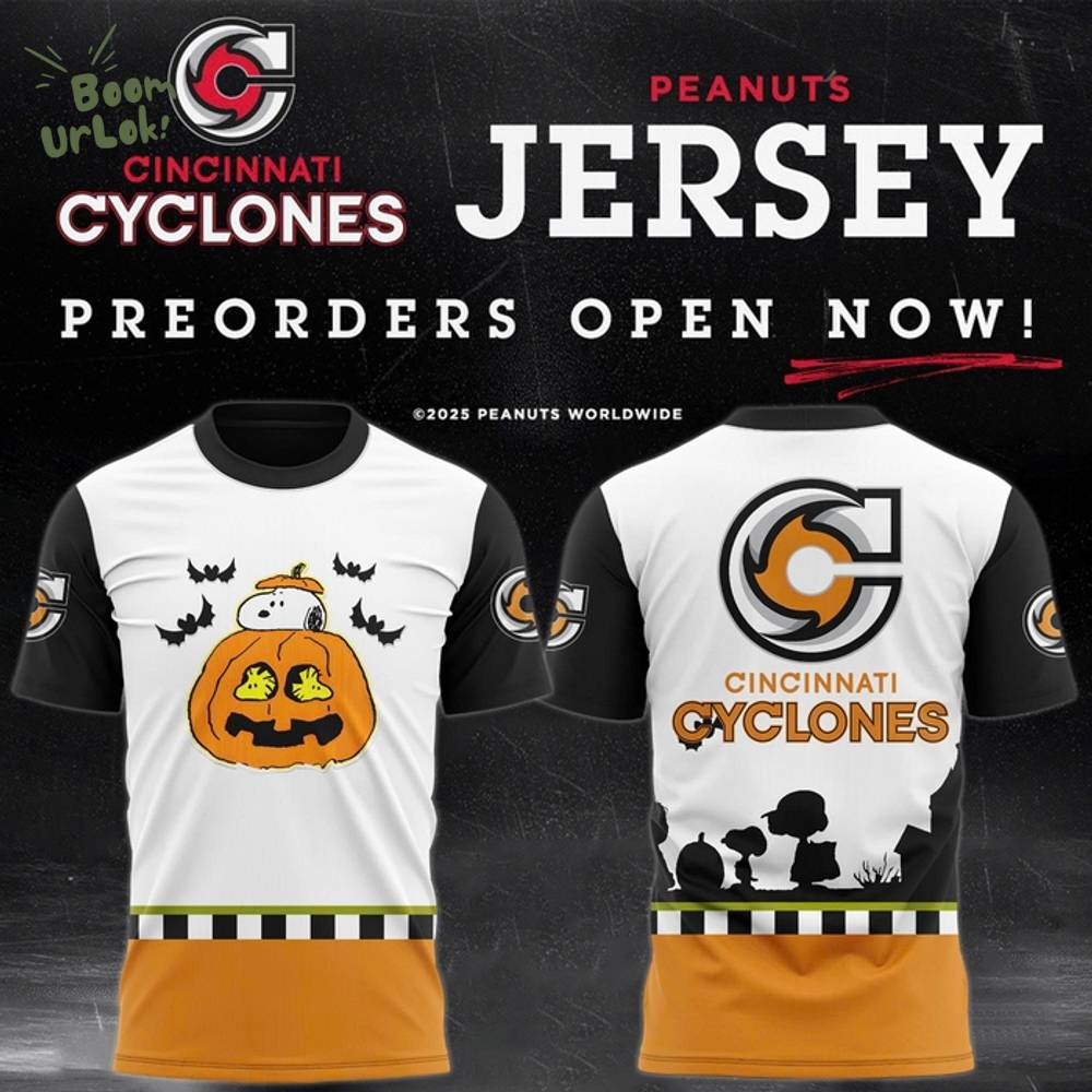 Limited Editions 2025 Cincinnati Cyclones x Peanuts T-Shirt Limited Editions 2025 Cincinnati Cyclones x Peanuts T-Shirt