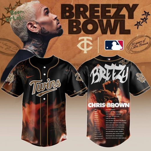 M Twins x Chris Brown “Breezy Bowl XX Stadium World Tour” 2025 Jersey Editions Limited + Selling Out Fast