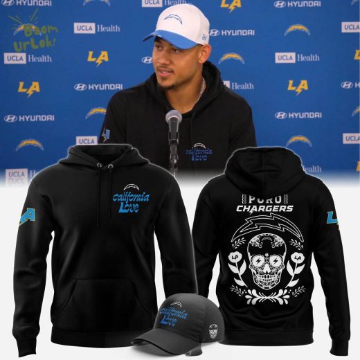 Men’s Black Los Angeles Chargers California Love x Puro Chargers Foundation Hoodie