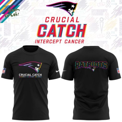 Men’s New England Patriots Black 2025 NFL Crucial Catch Tri-Blend Dri-FIT T-Shirt
