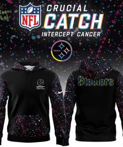 Men’s Nike Black Pittsburgh Steelers 2025 NFL Crucial Catch Club Pullover Hoodie