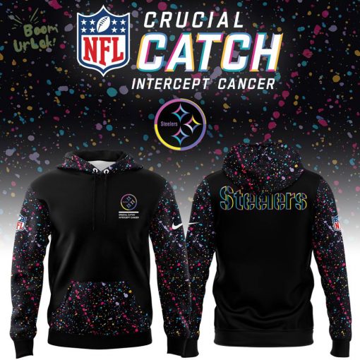 Men’s Nike Black Pittsburgh Steelers 2025 NFL Crucial Catch Club Pullover Hoodie