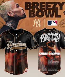 N Y Yankees x Chris Brown “Breezy Bowl XX Stadium World Tour” 2025 Jersey Editions Limited + Selling Out Fast