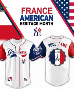 New York Yankees x France Heritage Month Edition-3D Baseball Jersey
