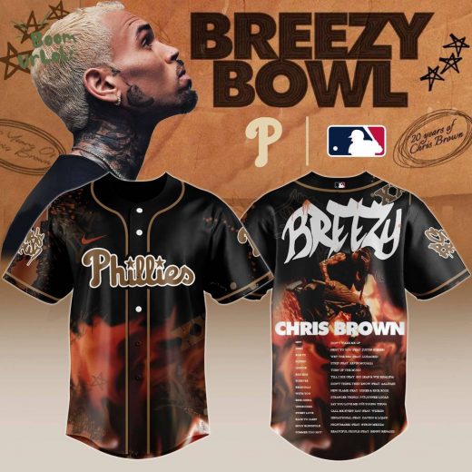 P Phillies x Chris Brown “Breezy Bowl XX Stadium World Tour” 2025 Jersey Editions Limited + Selling Out Fast