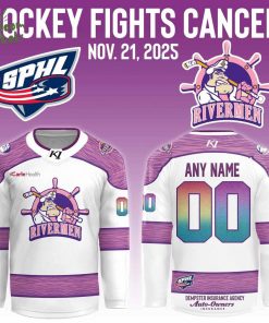 Peoria Rivermen x Hockey Fights Cancer Night 2025 Limited Jerseys