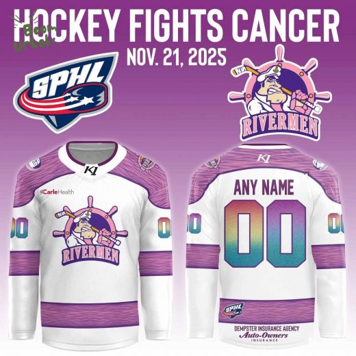 Peoria Rivermen x Hockey Fights Cancer Night 2025 Limited Jerseys