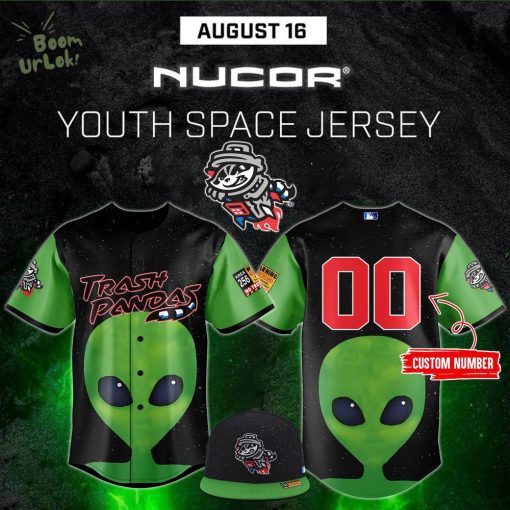 Rocket City Trash Pandas Youth Space Jersey Baseball Jersey