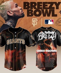 S F Giants x Chris Brown “Breezy Bowl XX Stadium World Tour” 2025 Jersey Editions Limited + Selling Out Fast