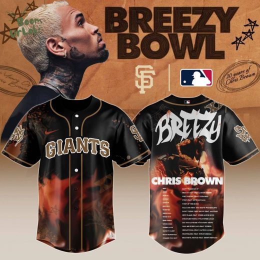 S F Giants x Chris Brown “Breezy Bowl XX Stadium World Tour” 2025 Jersey Editions Limited + Selling Out Fast