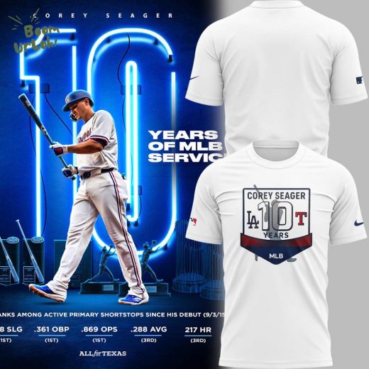 Special Edition 10 Years Of MLB Service Corey Seager Tshirt