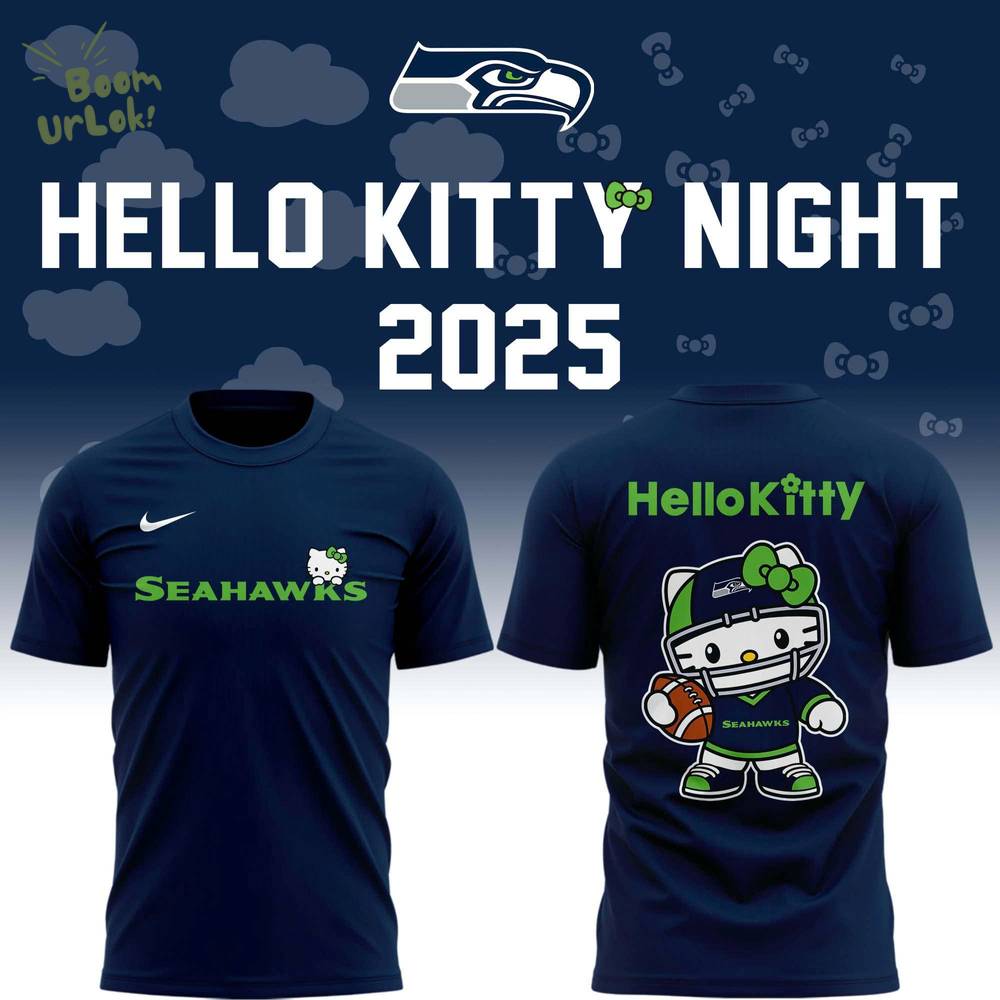 Special New Seahawks x Hello Kitty Tshirt 2025 Special New Seahawks x Hello Kitty Tshirt 2025