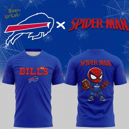 Special New Spider-Man x Buffalo Bills Logo T-Shirt