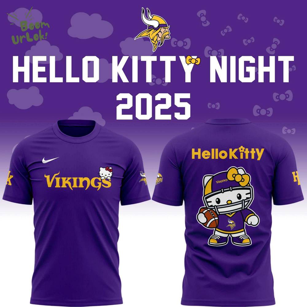 Special New Vikings x Hello Kitty Tshirt 2025 Special New Vikings x Hello Kitty Tshirt 2025