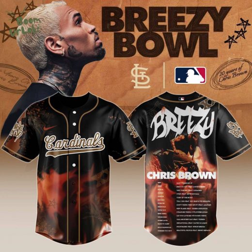 St.L Cardinals x Chris Brown “Breezy Bowl XX Stadium World Tour” 2025 Jersey Editions Limited + Selling Out Fast