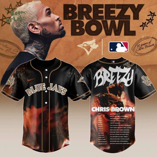 T B Jays x Chris Brown “Breezy Bowl XX Stadium World Tour” 2025 Jersey Editions Limited + Selling Out Fast