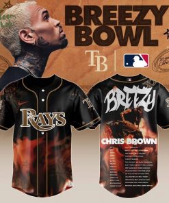 T B Rays x Chris Brown “Breezy Bowl XX Stadium World Tour” 2025 Jersey Editions Limited + Selling Out Fast