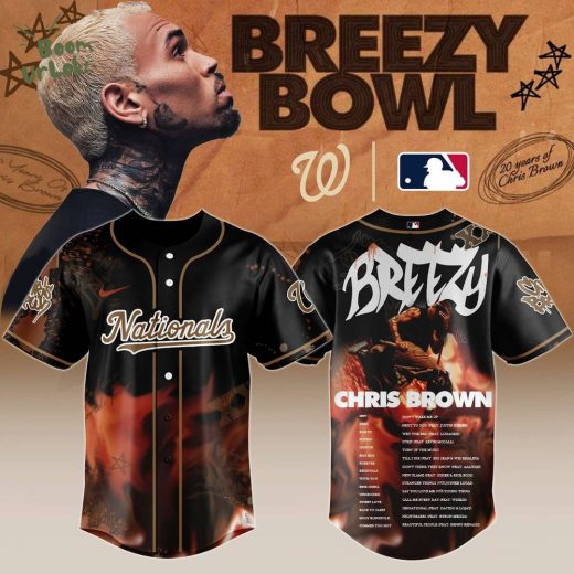 W Nationals x Chris Brown “Breezy Bowl XX Stadium World Tour” 2025 Jersey Editions Limited + Selling Out Fast