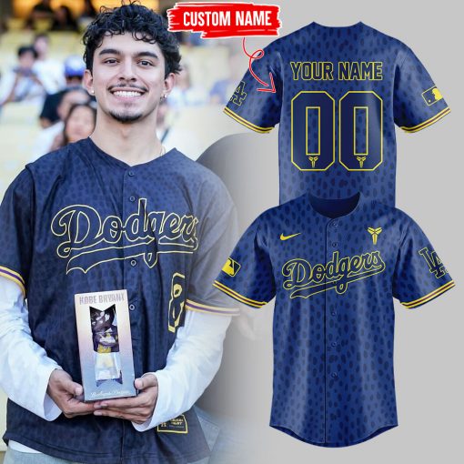 Limited Edition Dodgers Baseball Celebrating Kobe’s bobblehead night at Dodger Stadium Custom Jersey