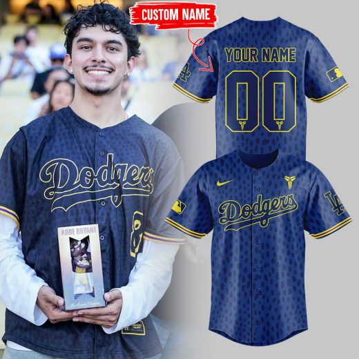 Limited Edition Dodgers Baseball Celebrating Kobe’s bobblehead night at Dodger Stadium Custom Jersey