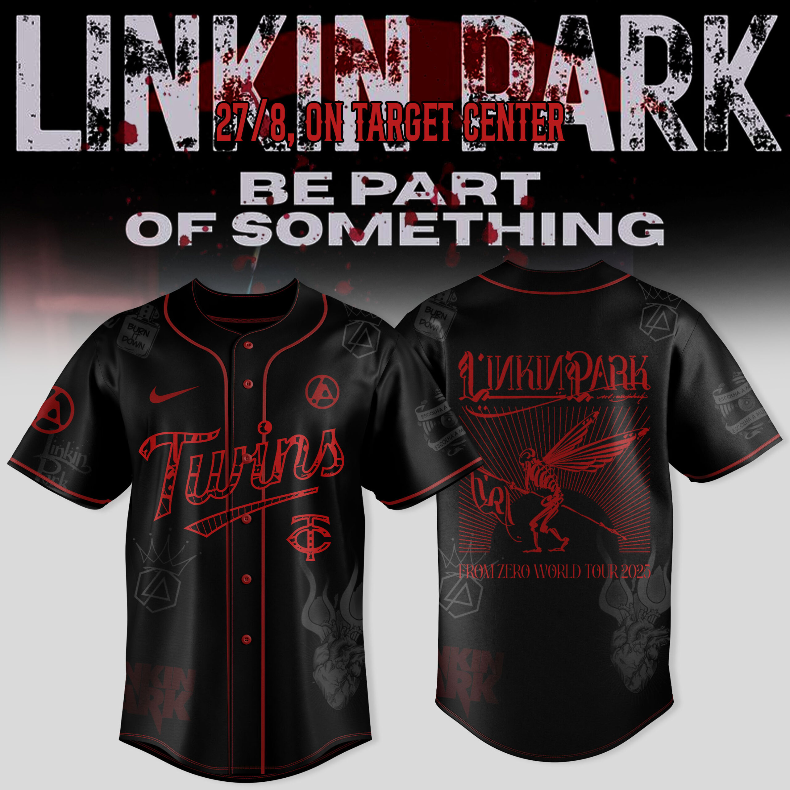 Minnesota Twins x LINKIN PARK: From Zero World Tour 2025 Jersey Minnesota Twins x LINKIN PARK: From Zero World Tour 2025 Jersey