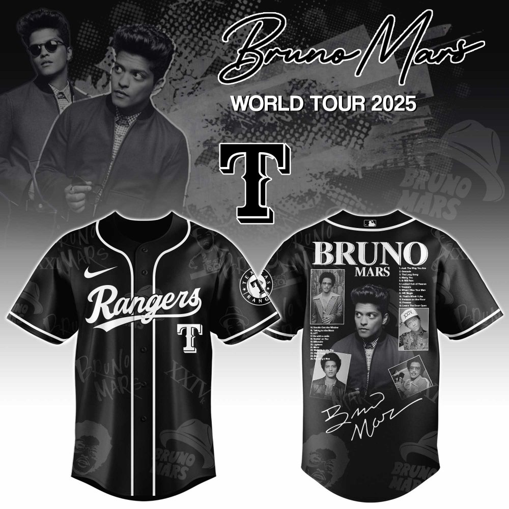 Texas Rangers x Bruno Mars at Park MGM 2025 Jersey Editions Limited